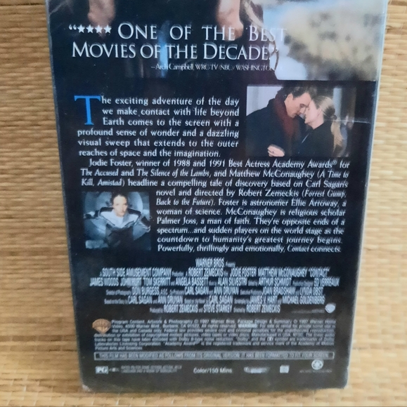 Contact- Jodie Foster, VHS CASSETTE TAPE-NEW - Picture 3 of 5